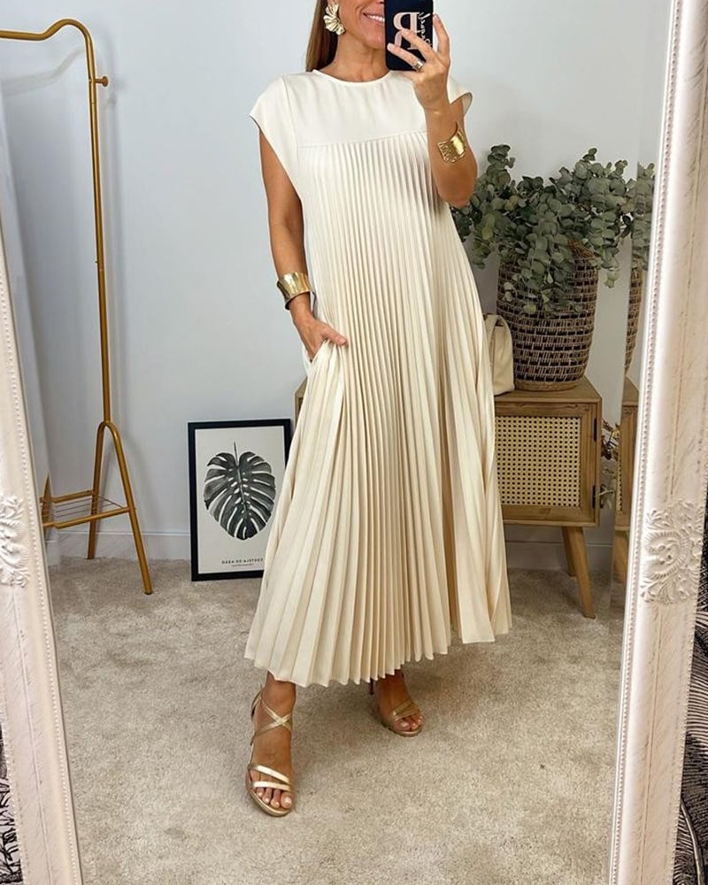 Monroe | Vestido Plisado Sin Mangas