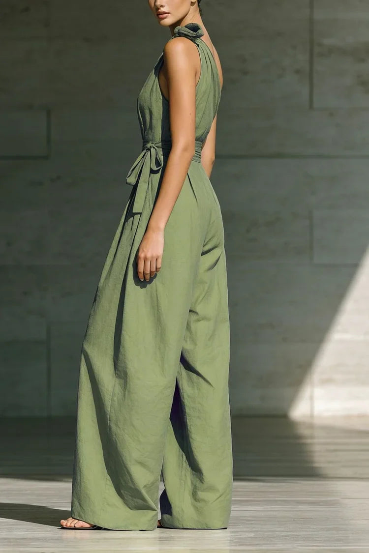 📦📦ULTIMO GIORNO RISPARMIA IL 49% ⏰Elegante Tuta Larga in Lino Off-the-shoulder