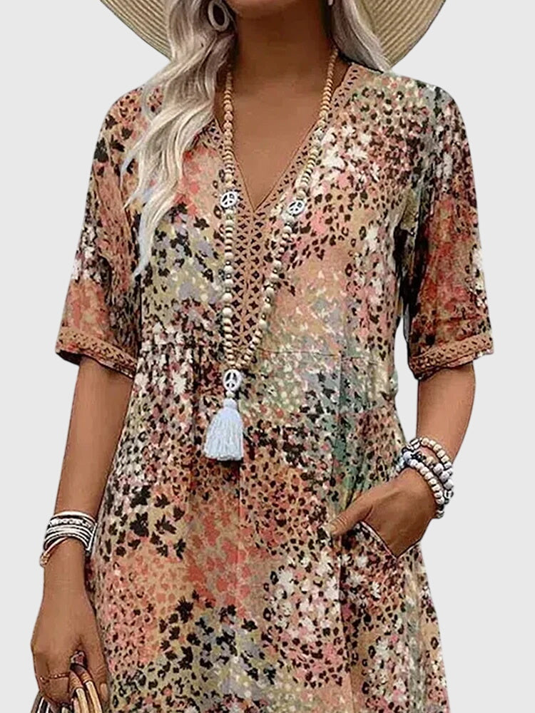 Bella | Elegante Abito Midi Floreale