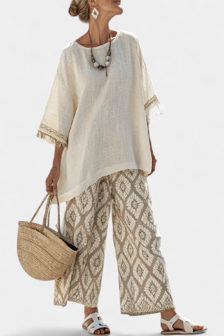 Alverra | Set Top Sofisticato e Pantaloni Casual