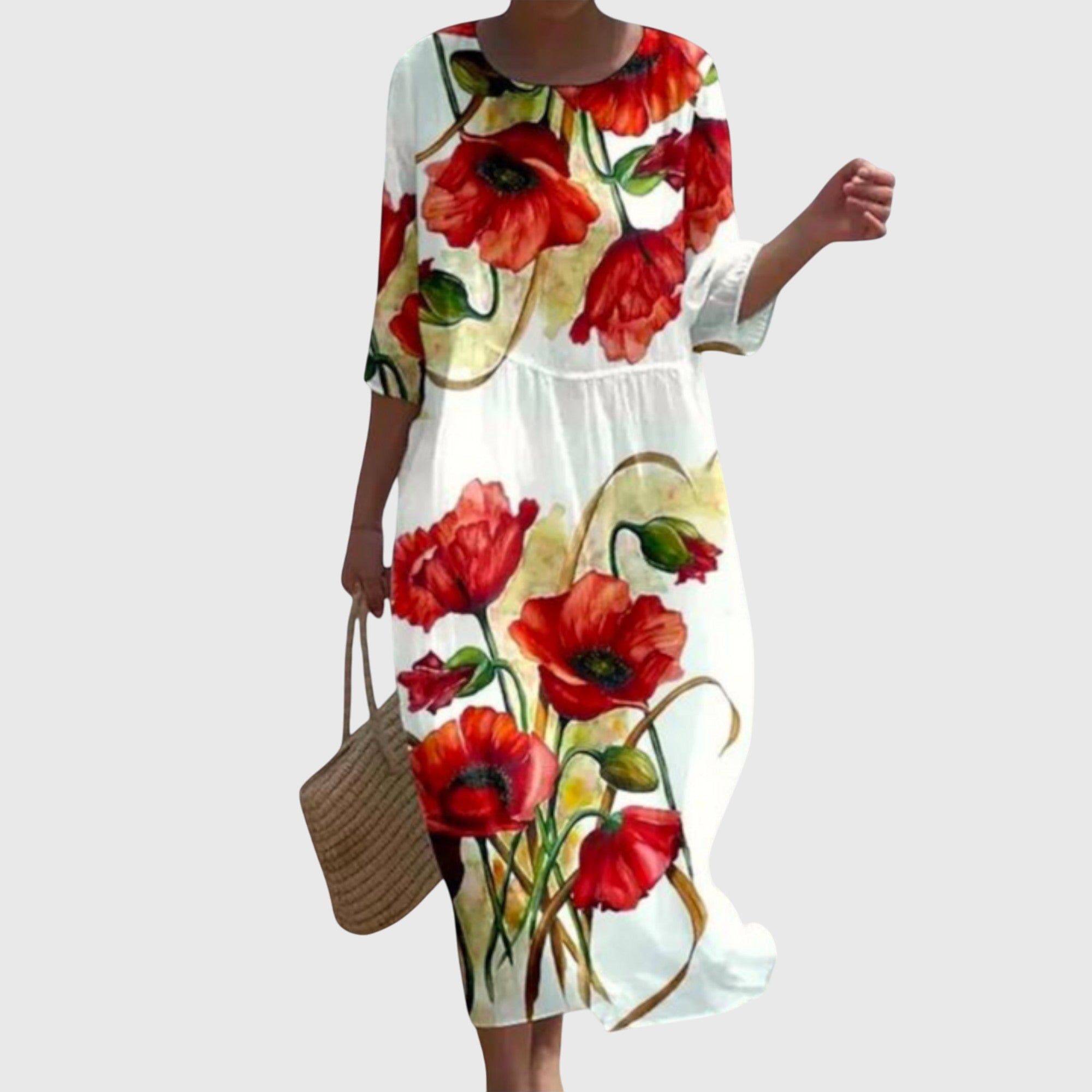 Elena™ | Vestido Maxi Floral Chic
