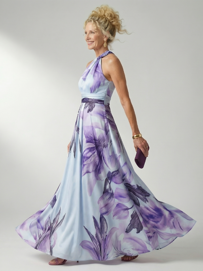 Amiel | Abito Maxi a Fiori Leggero