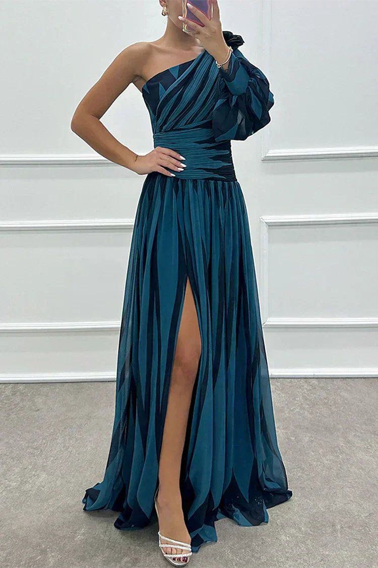 Hazel™ | Vestido Maxi Elegante de Rayas con Hombro al Descubierto