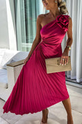 Eya™ | Elegante Vestido Maxi Floral de Un Solo Hombro