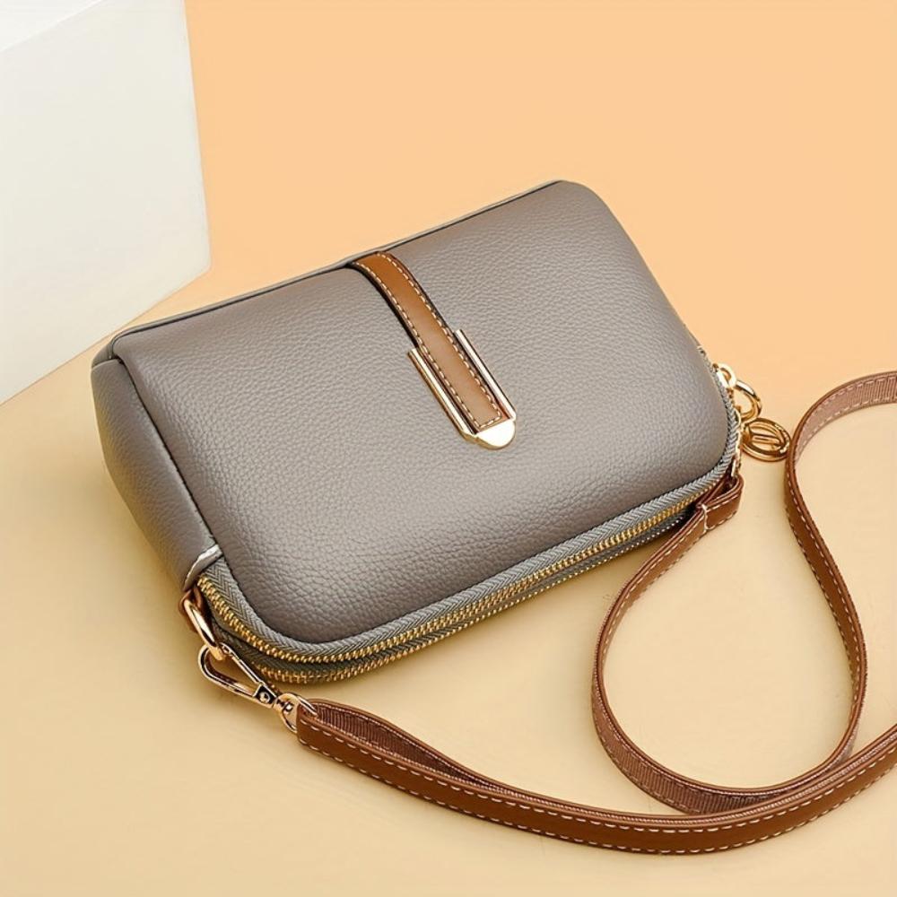 Borsa a spalla con texture "lychee" colorata Míla