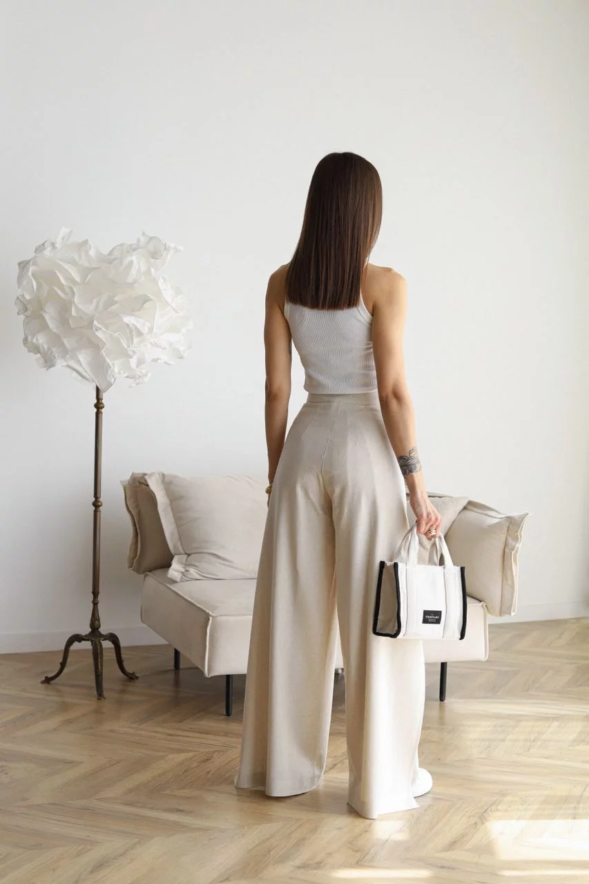 ARIANE – PANTALONI LARGHI IN LINO PER DONNE