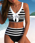 Bloom | Bikini a righe con vita alta