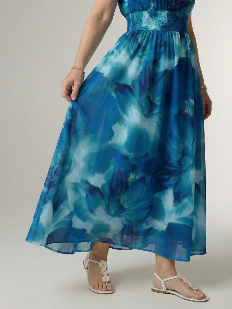 Sylin | Abito midi arricciato con scollo a halter