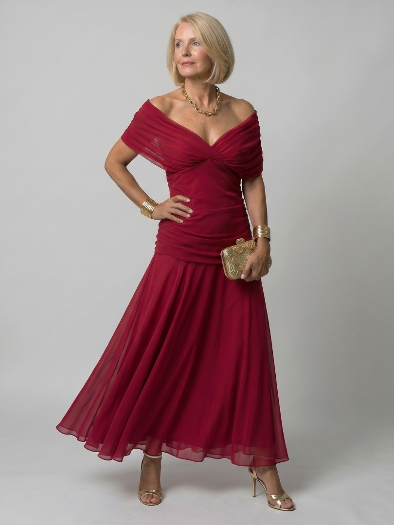 Calen | Abito Midi Off Shoulder
