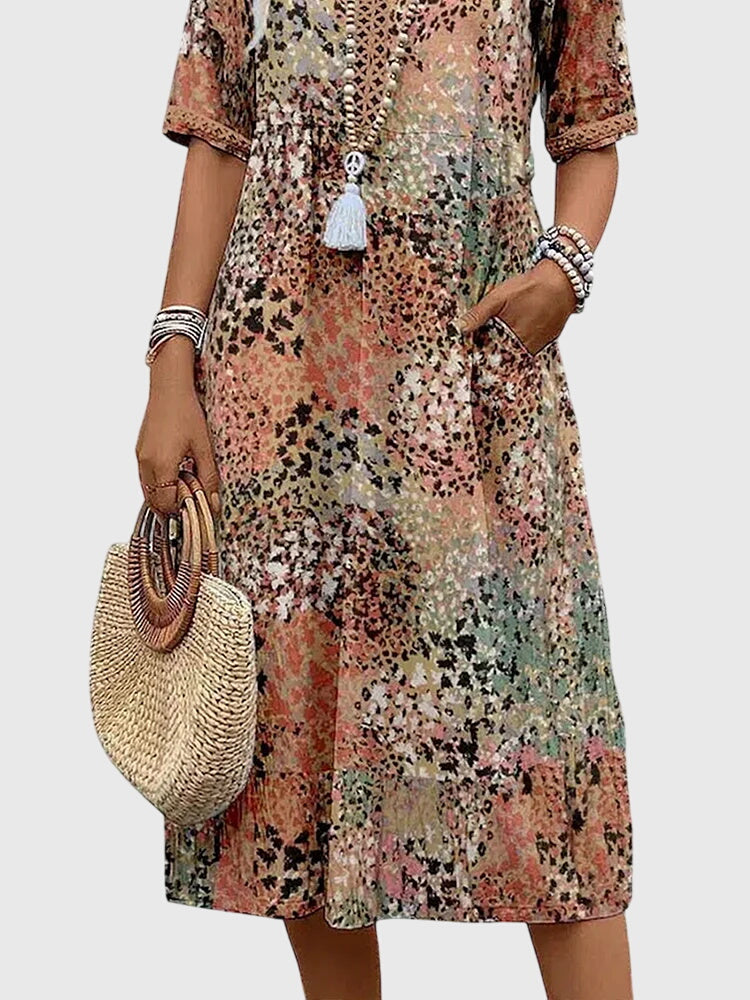 Bella | Elegante Abito Midi Floreale
