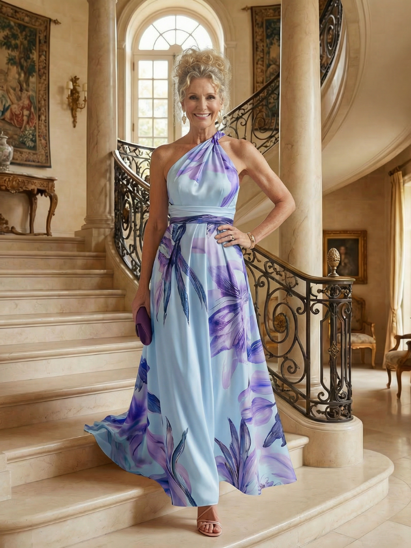 Amiel | Abito Maxi a Fiori Leggero