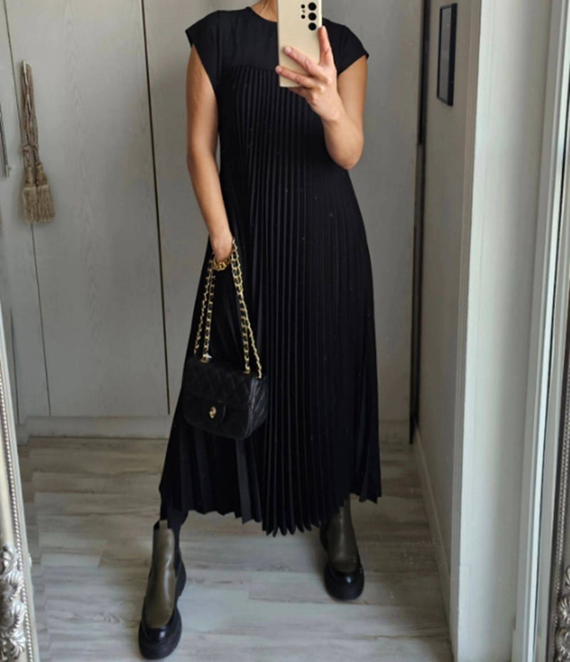 Monroe | Vestido Plisado Sin Mangas