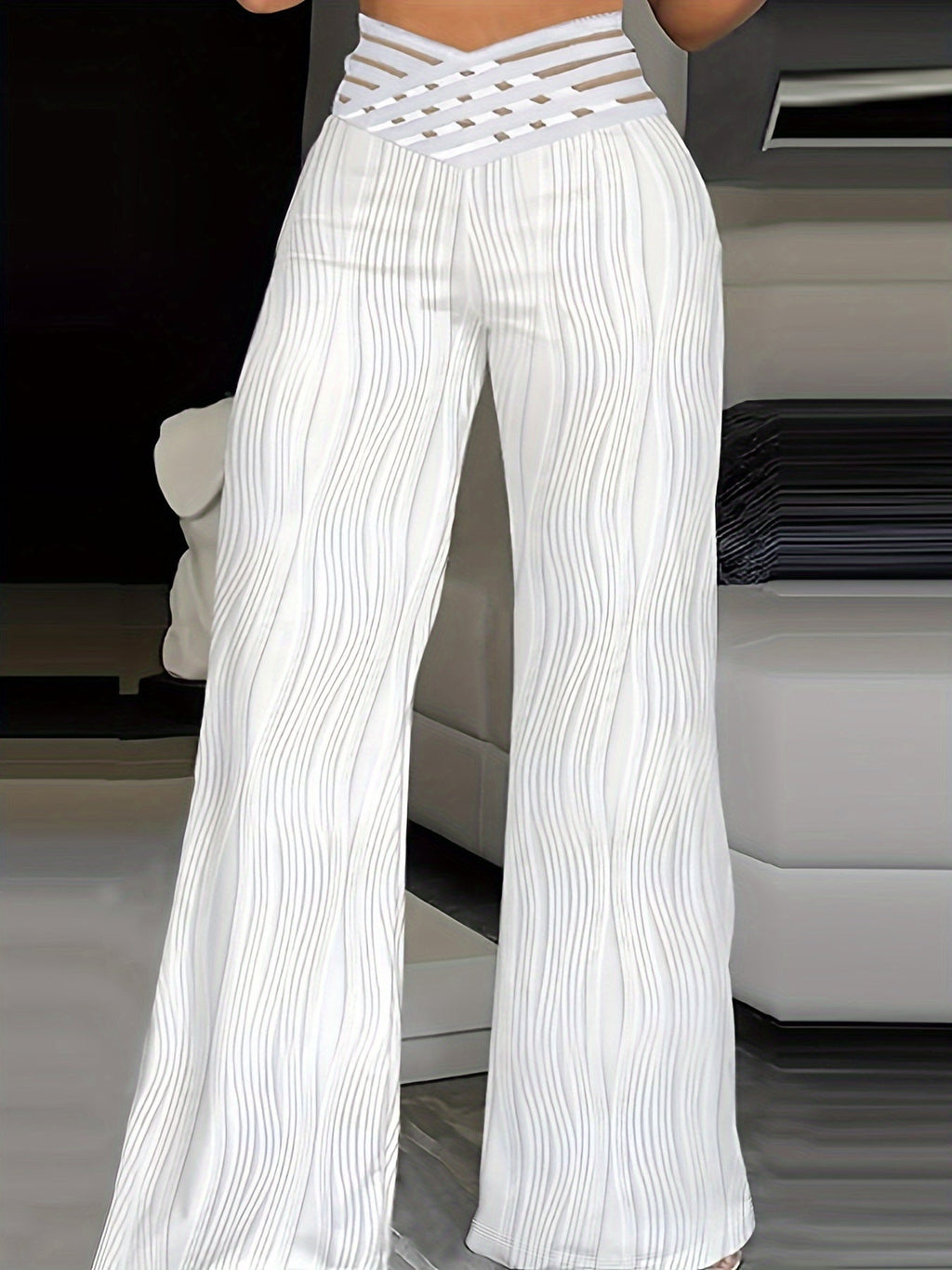 Emma | Pantaloni a Vita Alta Crisscross