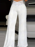 Emma | Pantaloni a Vita Alta Crisscross