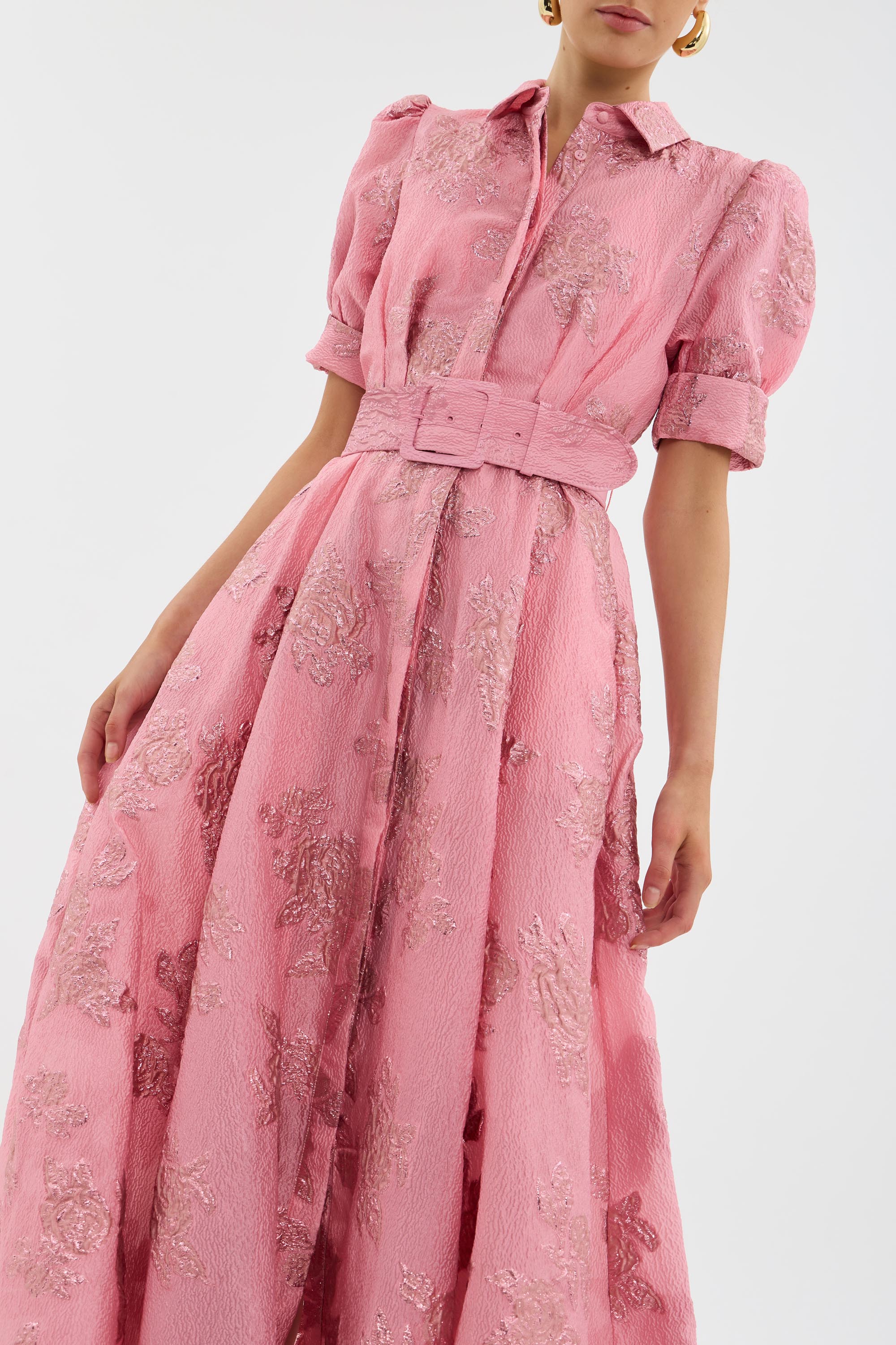 Aria™ | Vestido de Mangas Cortas Abullonadas