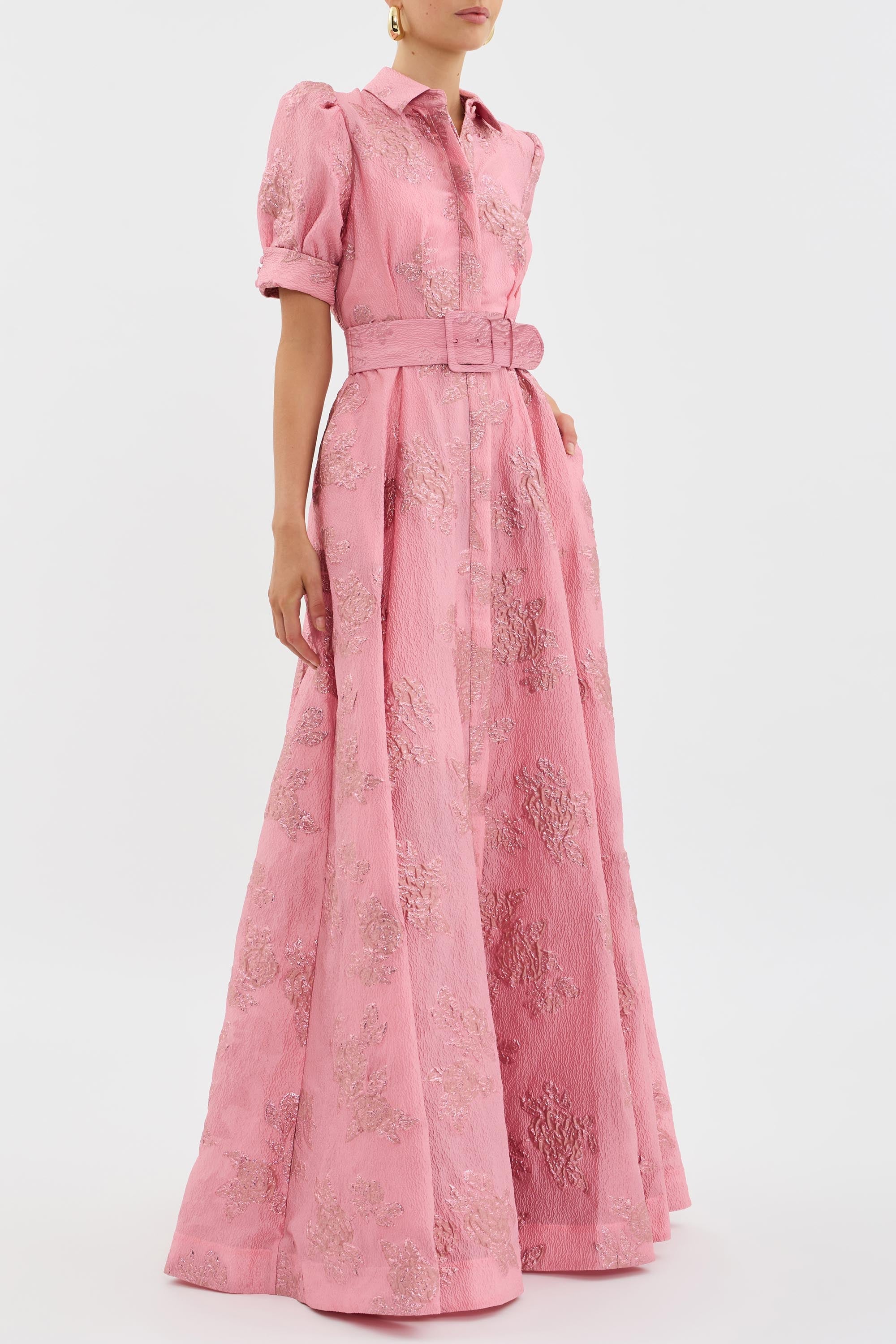 Aria™ | Vestido de Mangas Cortas Abullonadas