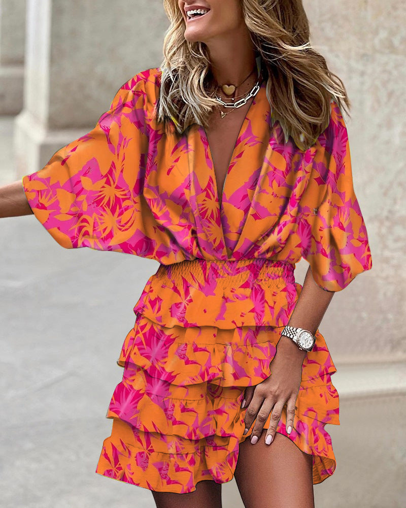 Zachi™ | Vestido Midi con Estampado Floral
