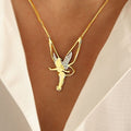 Collar con colgante de hada en oro