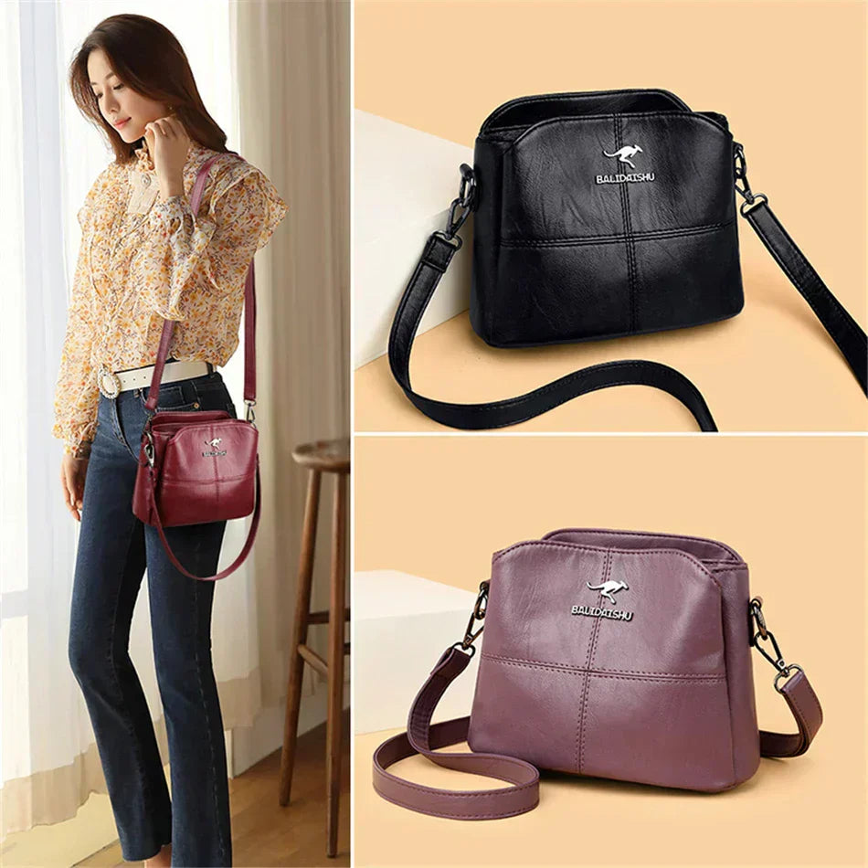 Elegante Borsa Tote e Crossbody in Pelle Ricamata per Donne