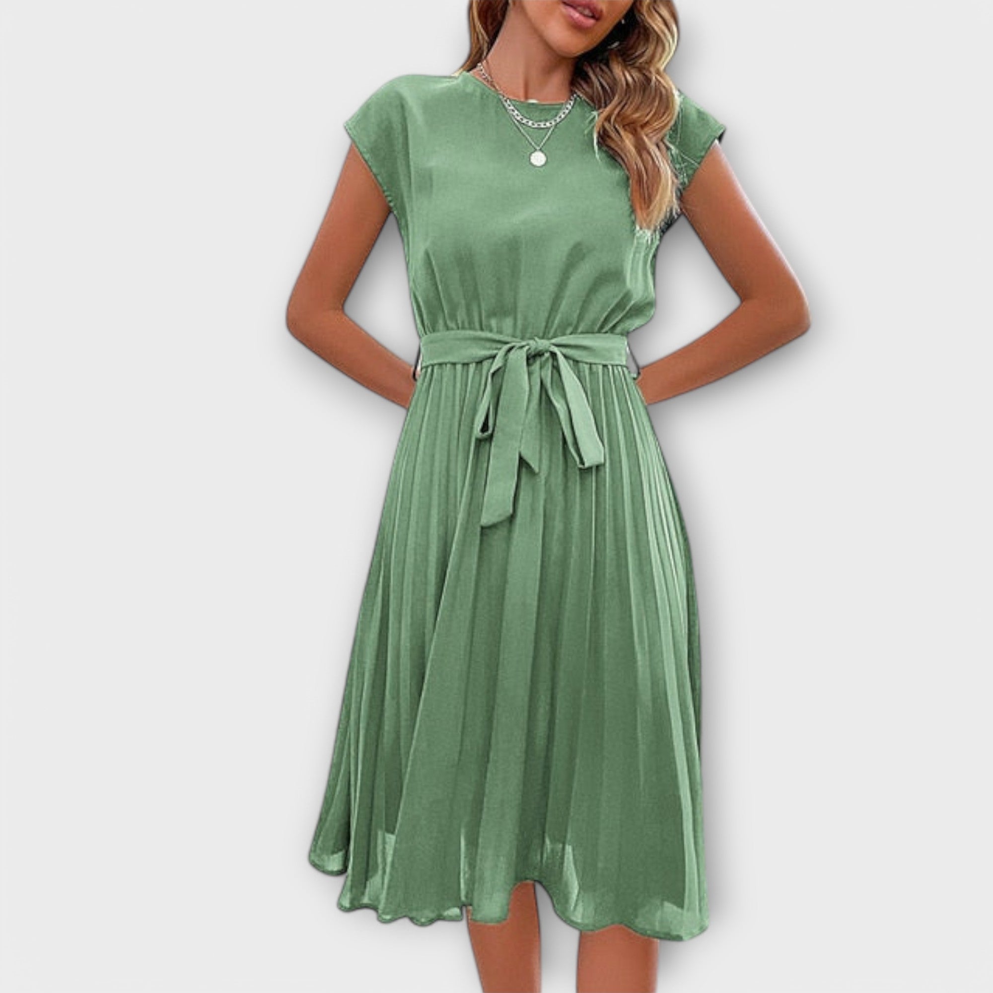 Shira™ | Vestido Midi Plisado de Verano