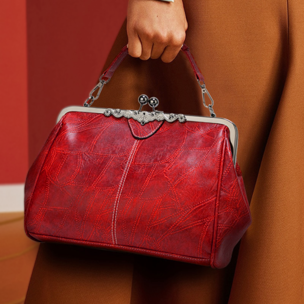 Borsa vintage con chiusura a scatto