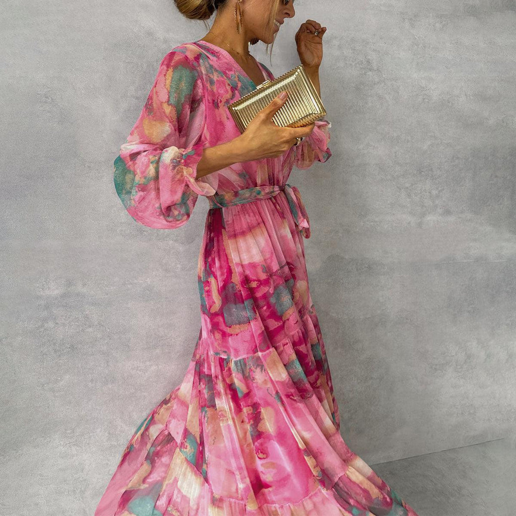 Hazel | Vestido cruzado con estampado floral