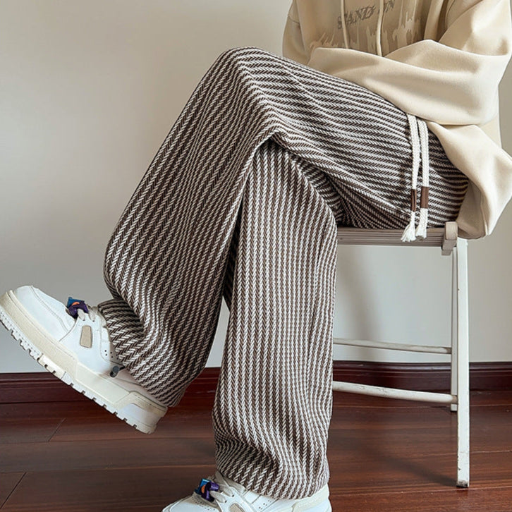 XAVIERA – PANTALONI FELPA MODERNI A RIGHE