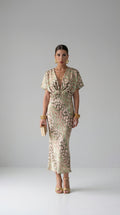 Claire | Abito midi color rame