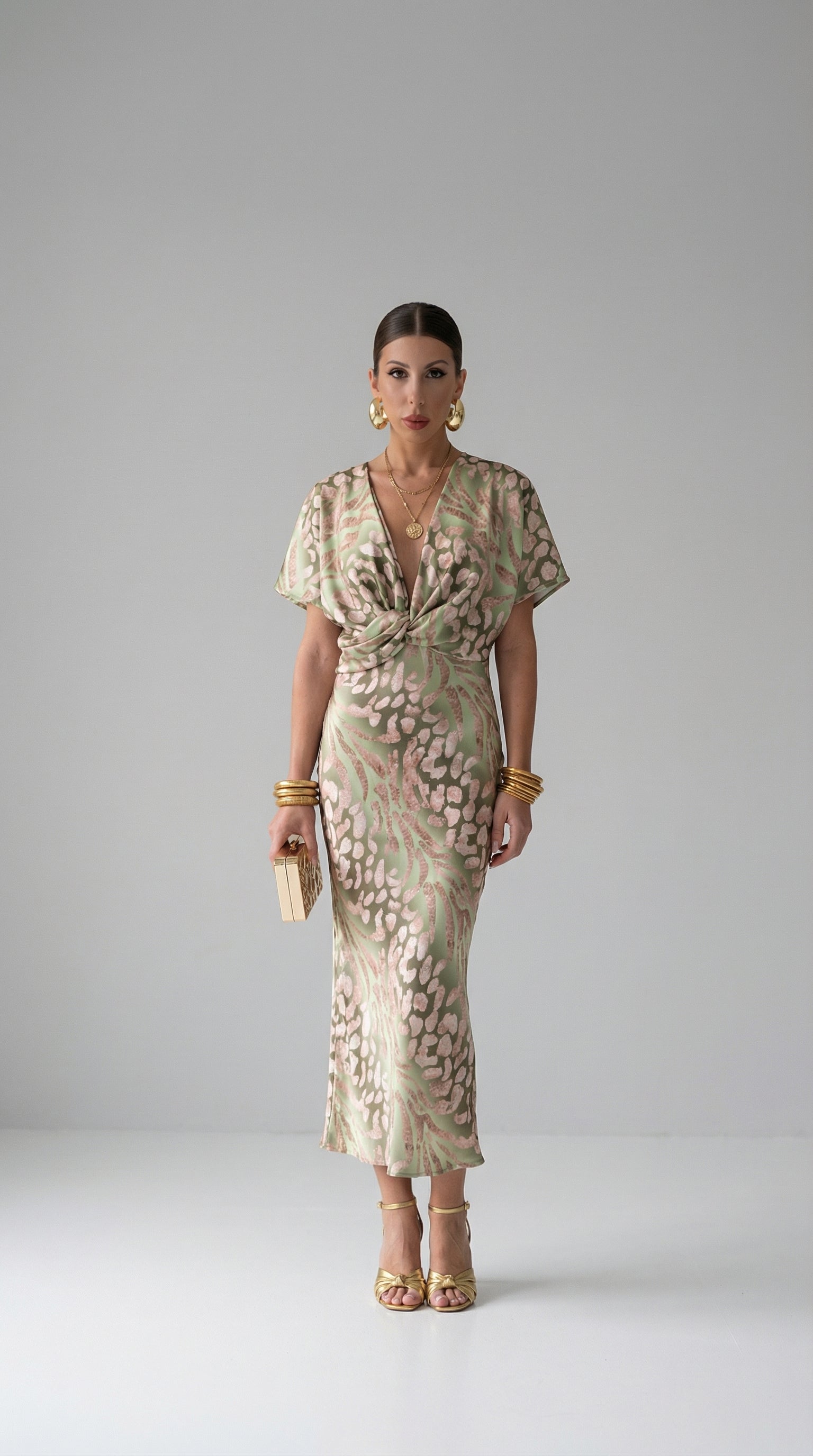 Claire | Abito midi color rame