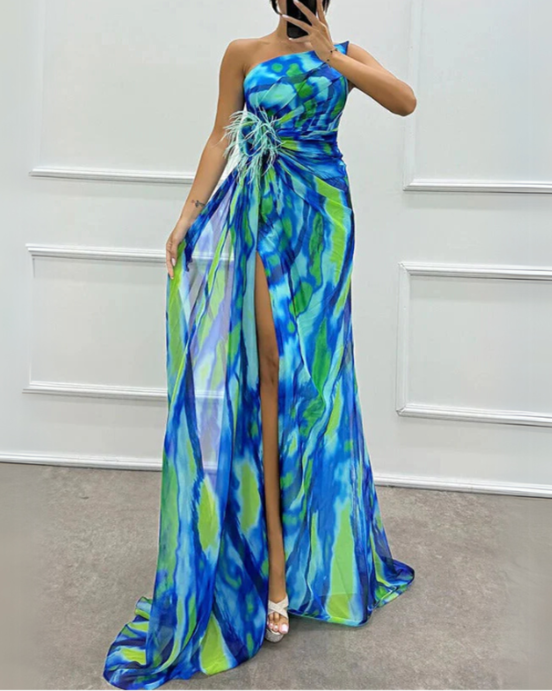 Mia™ | Vestido Drapado Vibrante