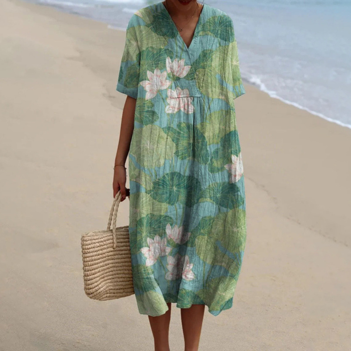 BETH | ABITO MIDI IN COTONE FLOREALE