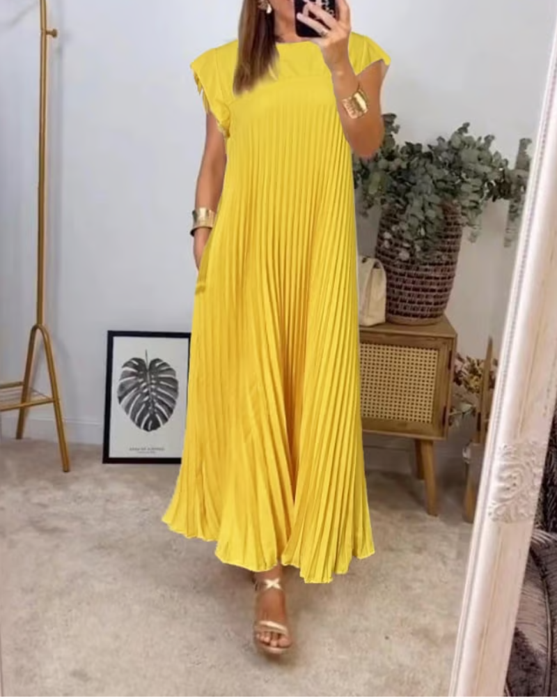Monroe | Vestido Plisado Sin Mangas