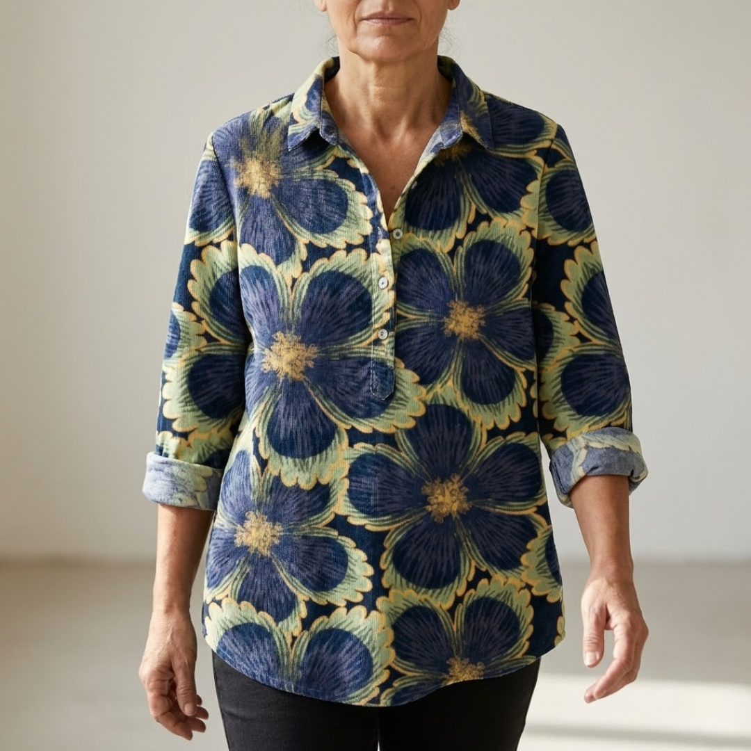 Soleil™ | Blusa in Lino Senza Tempo con Stampa