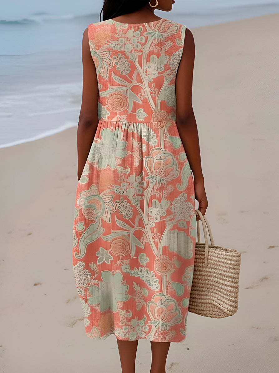 BETH | ABITO MIDI IN COTONE FLOREALE