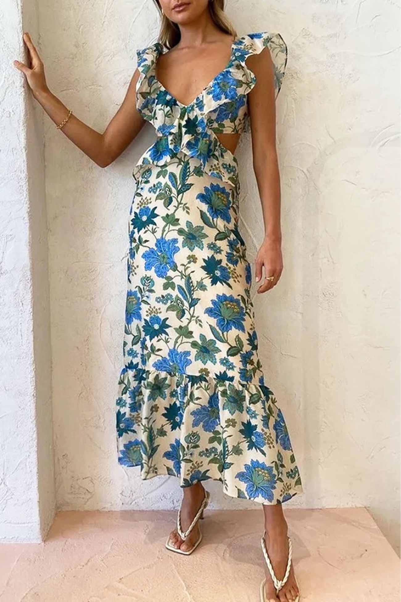 Yafit™ | Vestido Floral con Volantes