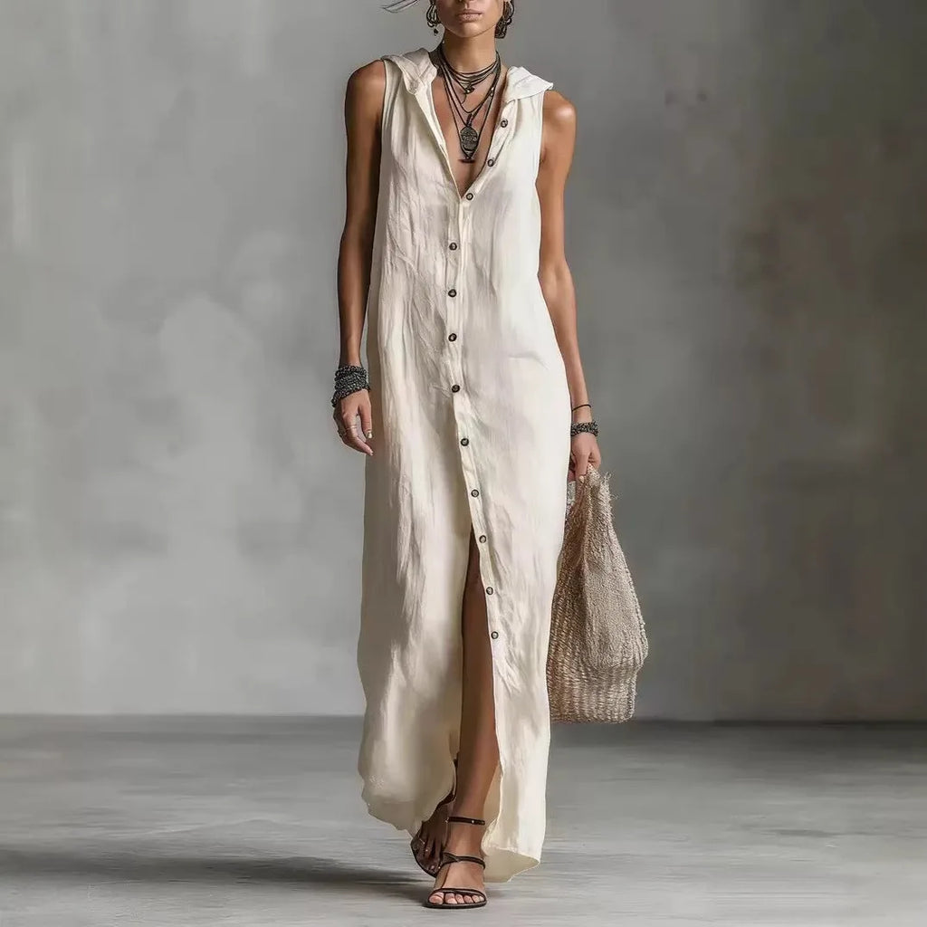 Penelope | Abito Midi Elegante e Casual con Scollatura a V