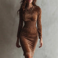 Calista | VESTIDO DE VELUR CON CINTURA ELÁSTICA