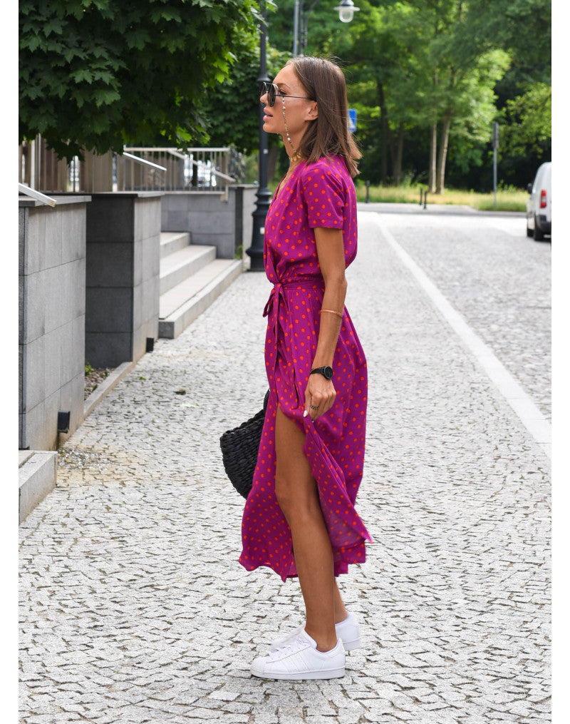 Talia™ | Vestido elegante de flores con escote en V