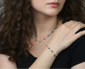 Gargantilla y pulsera de turquesa