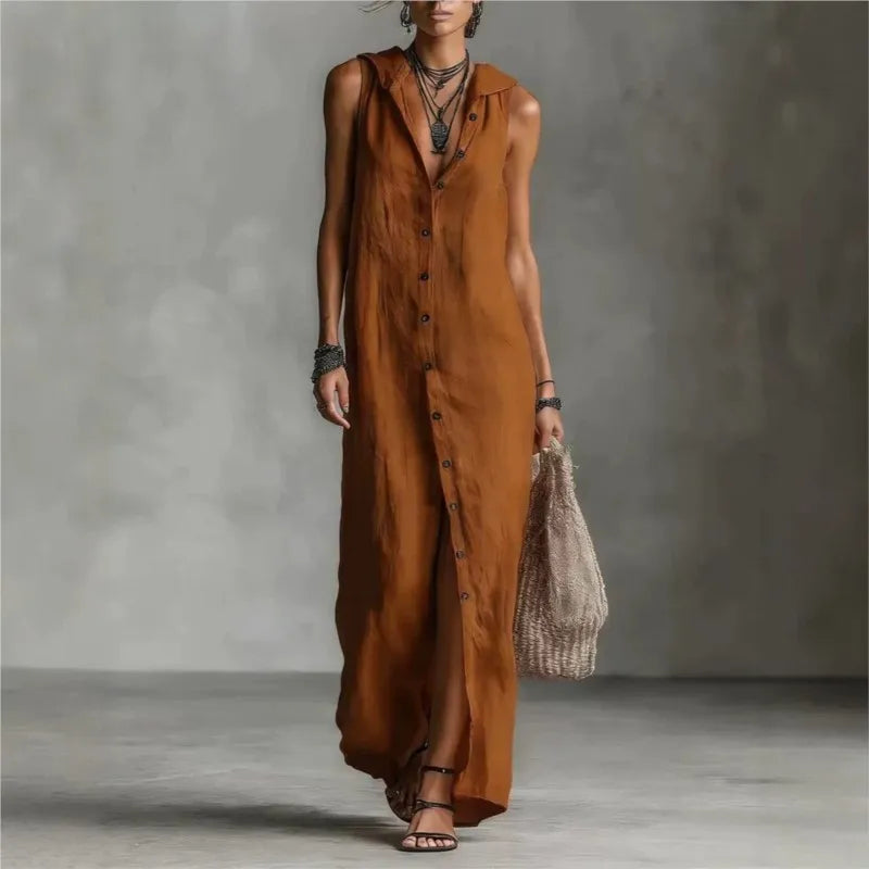 Penelope | Abito Midi Elegante e Casual con Scollatura a V