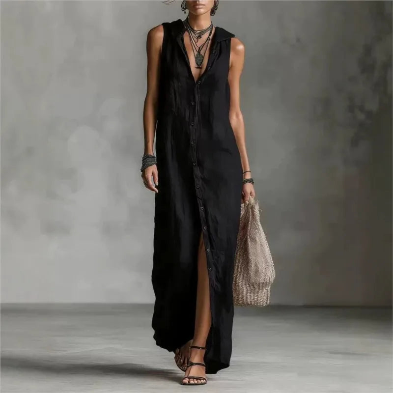 Penelope | Abito Midi Elegante e Casual con Scollatura a V