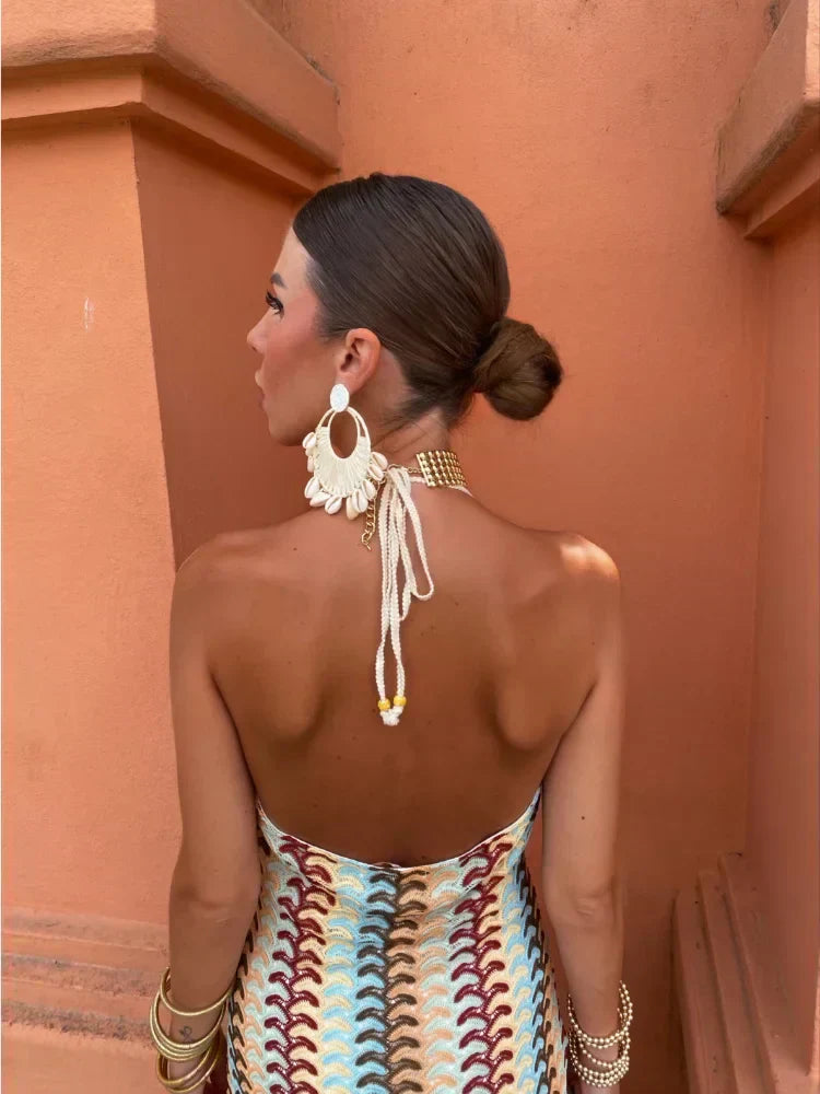 Naama-Lee™ | Abito Maxi Senza Schiena con Scollatura a V