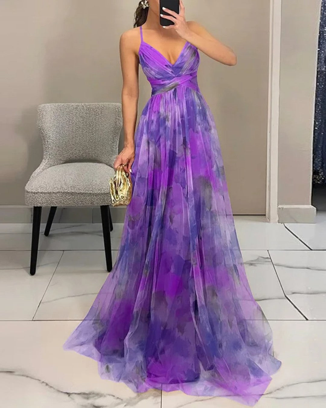 Giselle | Encantador Maxi-Vestido con Estampado Floral