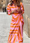 Amelia™ | Vestido Cruzado con Estampado