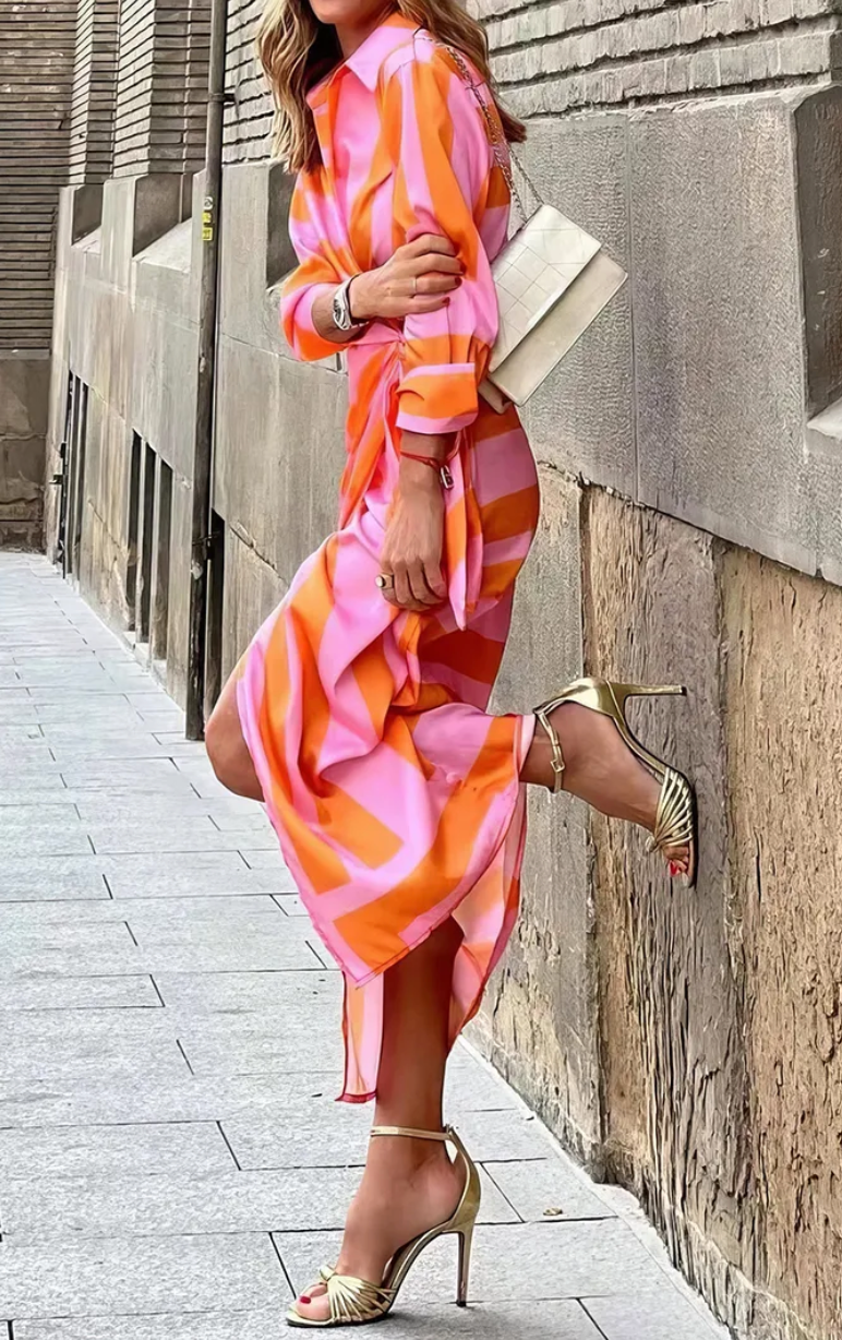 Amelia™ | Vestido Cruzado con Estampado