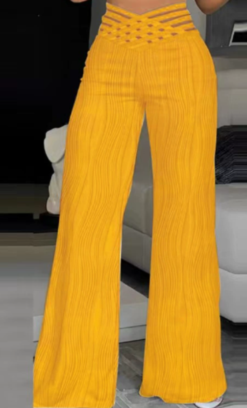 Emma | Pantaloni a Vita Alta Crisscross