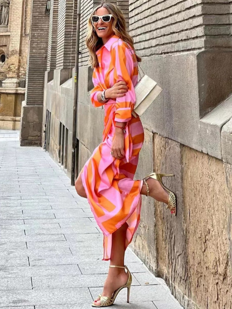 Amelia™ | Vestido Cruzado con Estampado