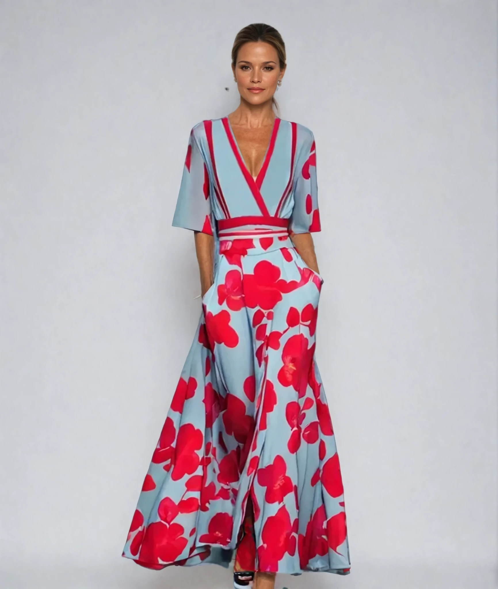 Eliana™ | Elegante Vestito A-Line Floreale