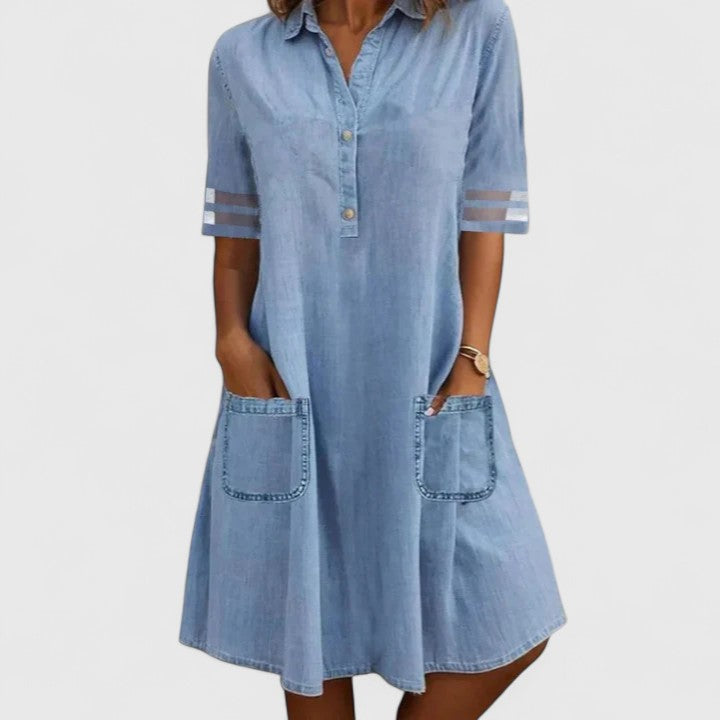 Brittany | Abito in Denim Che Sottolinea la Figura