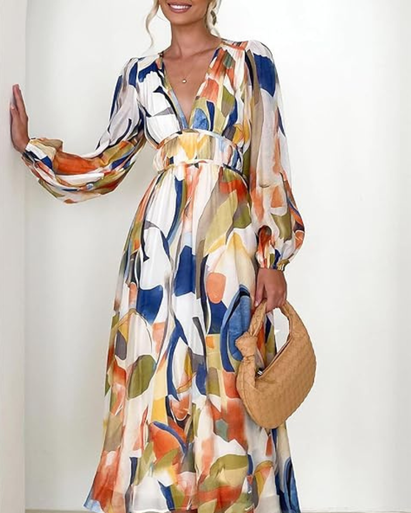 Celine | Abito Femminile con Motivo Floreale